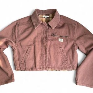 PacSun Cropped barn Utility Jacket in brown